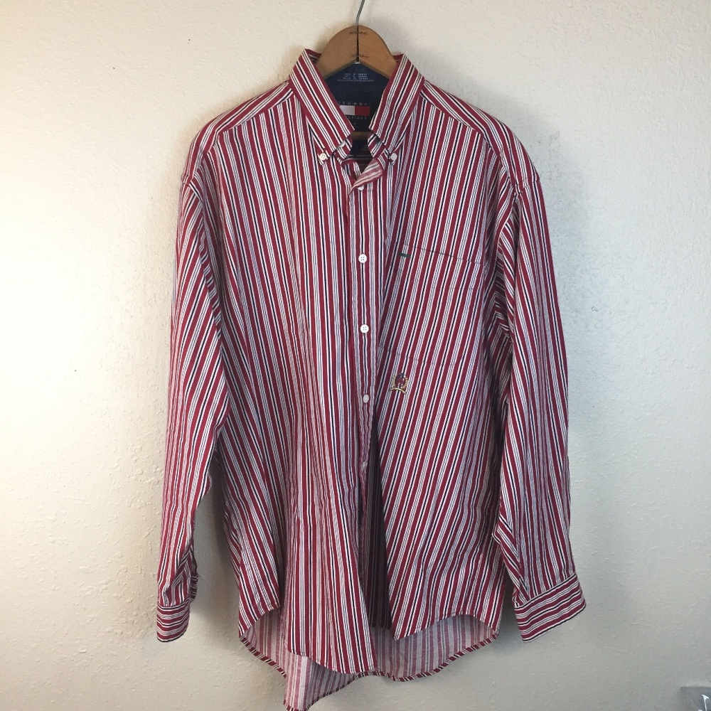 💛1230 Tommy Hilfinger Striped Button Down Shirt